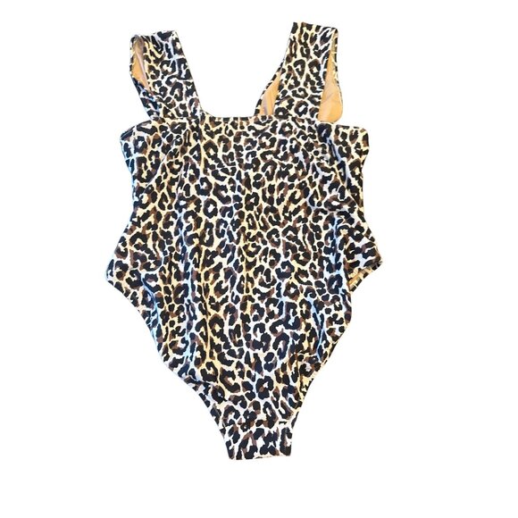 J. Crew Leopard Print One-Piece Swimsuit XL Polyamide & Elastane - Picture 5 of 5